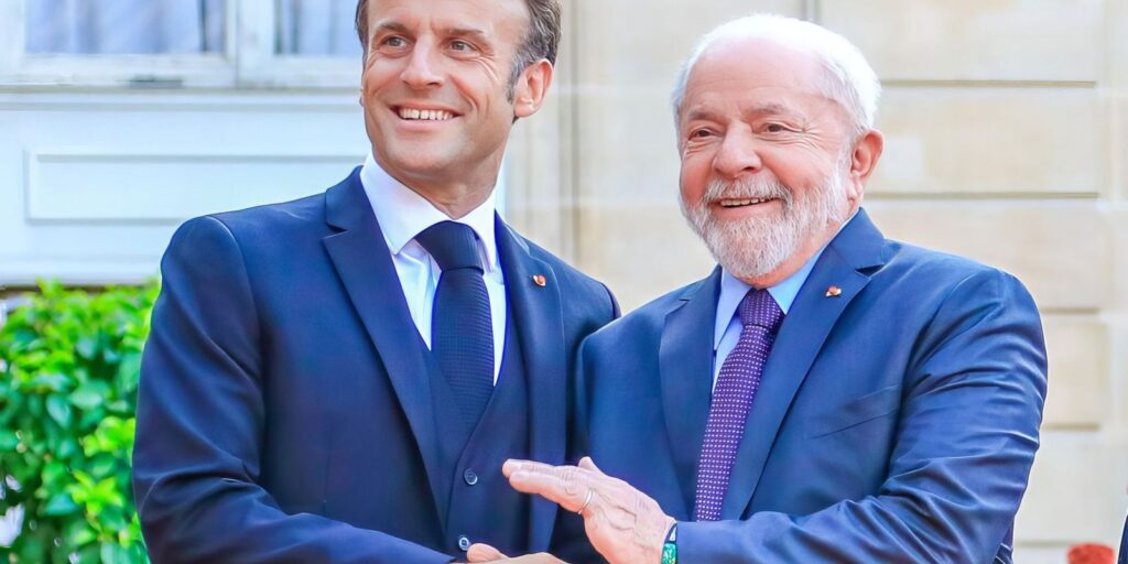 Lula e Macron conversam sobre acordo entre Mercosul e União Europeia