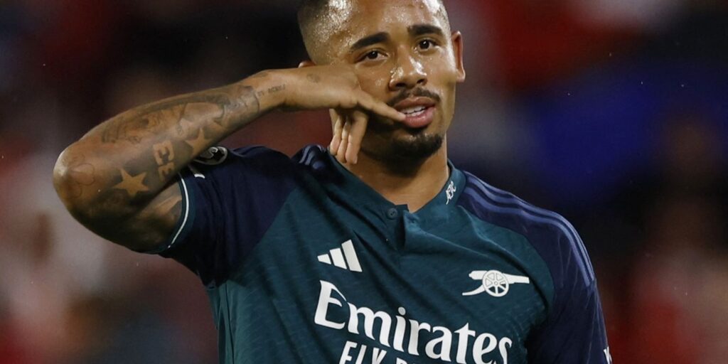 Arsenal pode ficar sem Gabriel Jesus por semanas, afirma técnico