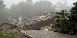 Prédio desaba em Gramado por causa do grande volume de chuvas 