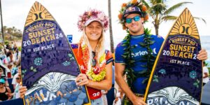 Surfe: australianos conquistam etapa de Sunset Beach