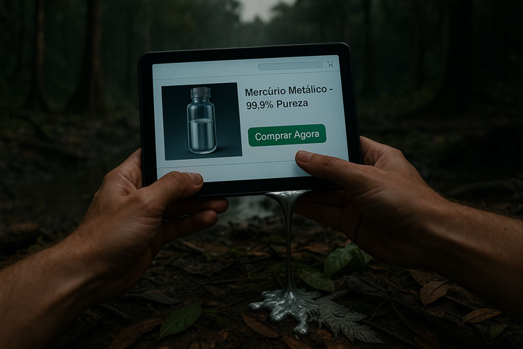 O Ministério Público Federal acusa a plataforma de e-commerce Global Sources de ser um canal para a importação de mercúrio, insumo que abastece o garimpo ilegal e causa contaminação na Amazônia.