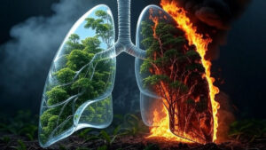 A fumaça das queimadas e a poluição industrial no Brasil são responsáveis diretas pelo aumento de doenças cardíacas, respiratórias e mortes prematuras no país.