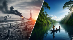 Enquanto Belém se prepara para sediar o maior evento climático do mundo, políticas governamentais aceleram a exploração de recursos e aprofundam conflitos com modos de vida ribeirinhos.