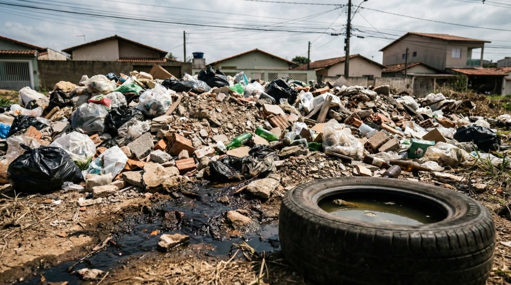 descarte inadequado de resíduos sólidos